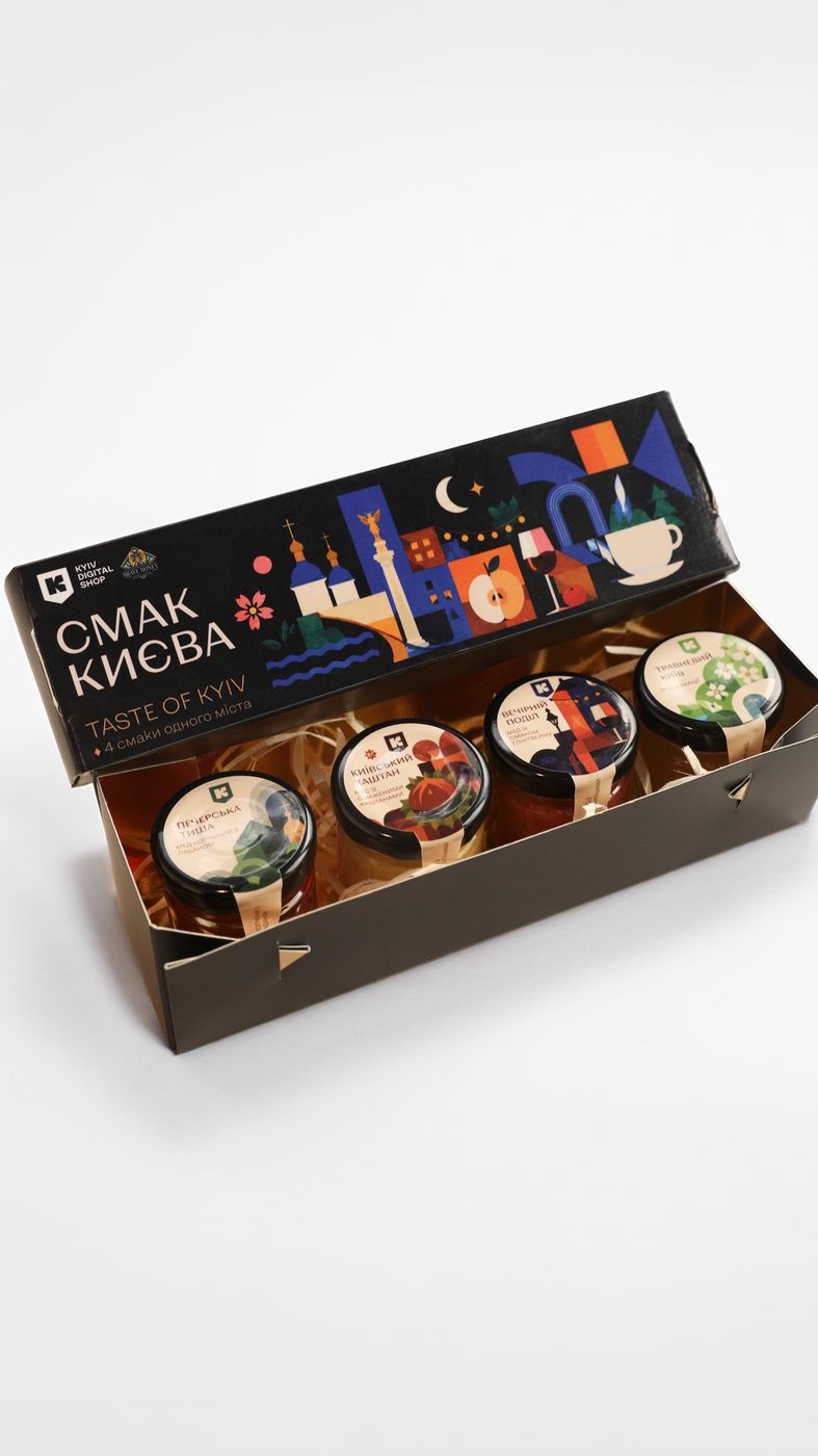 Коробка Смак Києва з баночками меду